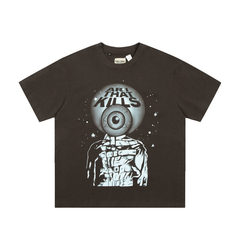 Gallery Dept T-shitrs Men's Vintage Summer Vintage Print Short Sleeves